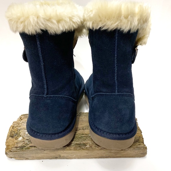 Style & Co sz. 8 Tiny2 blue suede faux fur boots - Picture 3 of 8